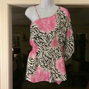 Blue loop ladies top